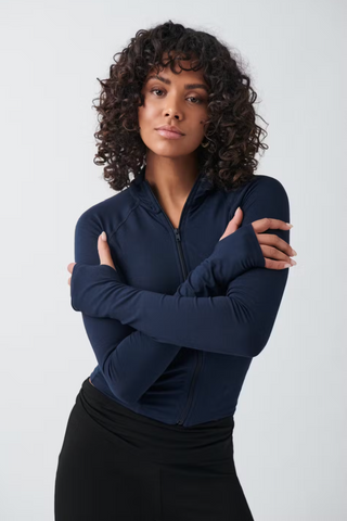 Soft touch zip jacket