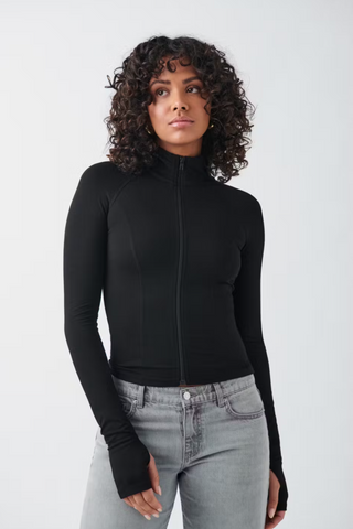 Soft touch zip jacket