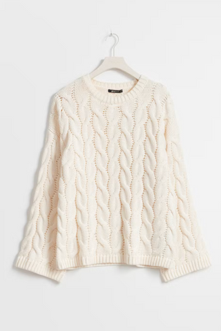 Cable knitted sweater