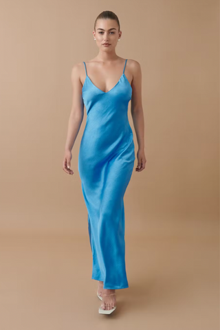 Satin maxi dress