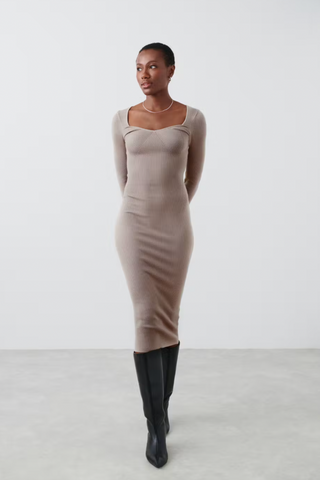 Knitted midi dress