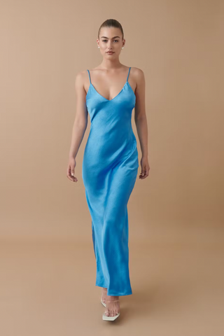 Satin maxi dress