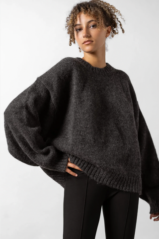 Ire Knitted Sweater – Dark Grey Melange